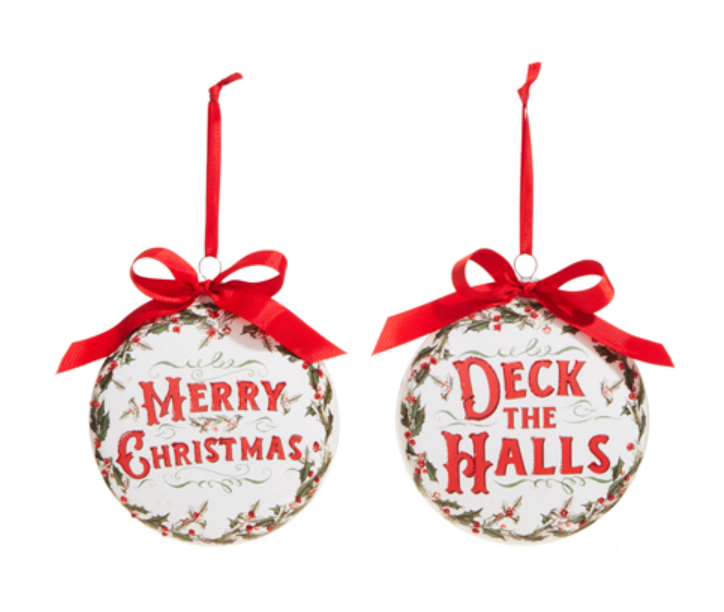 Holiday Greetings Disc Ornament