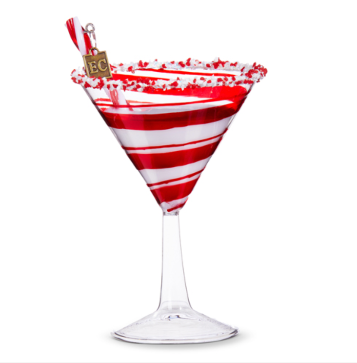 Peppermint Christmas Cocktail Ornament