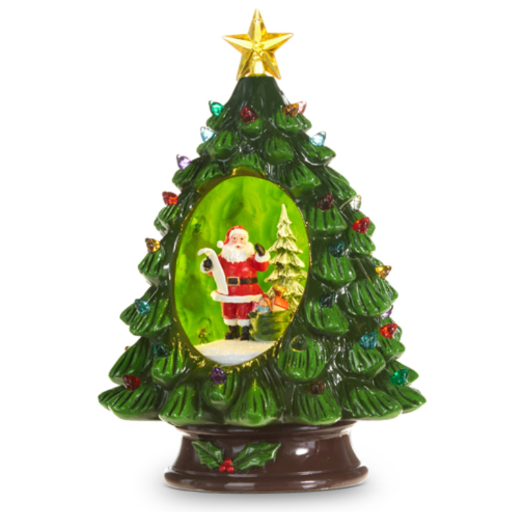 Lighted Vintage Tree with Santa