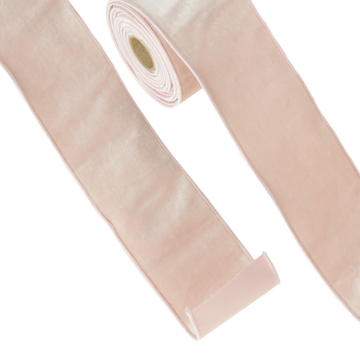 Pink Velvet Wired Ribbon