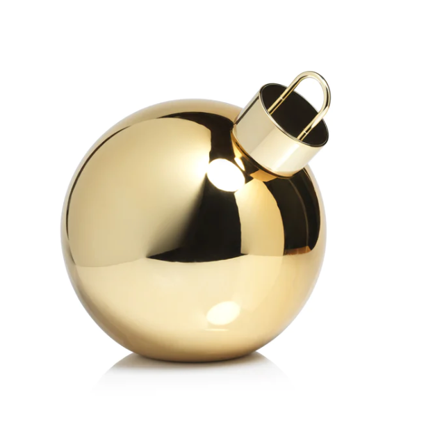 Oversized Glass LED Gold Ball