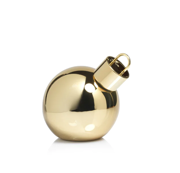 Oversized Glass LED Gold Ball