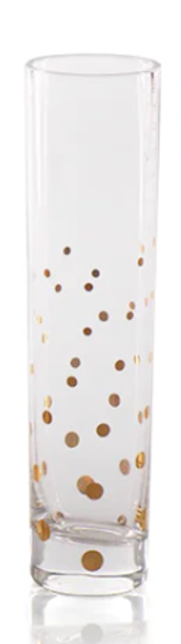 La Fete Golden Decal Champagne Flutes
