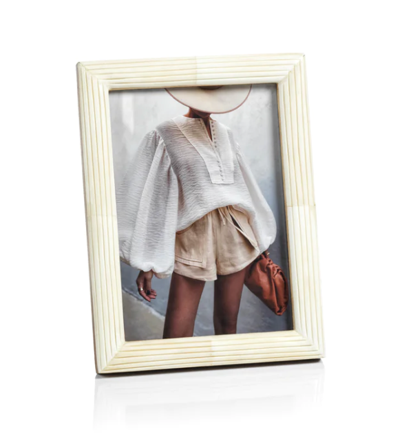 Palomar Etched White Bone Frame