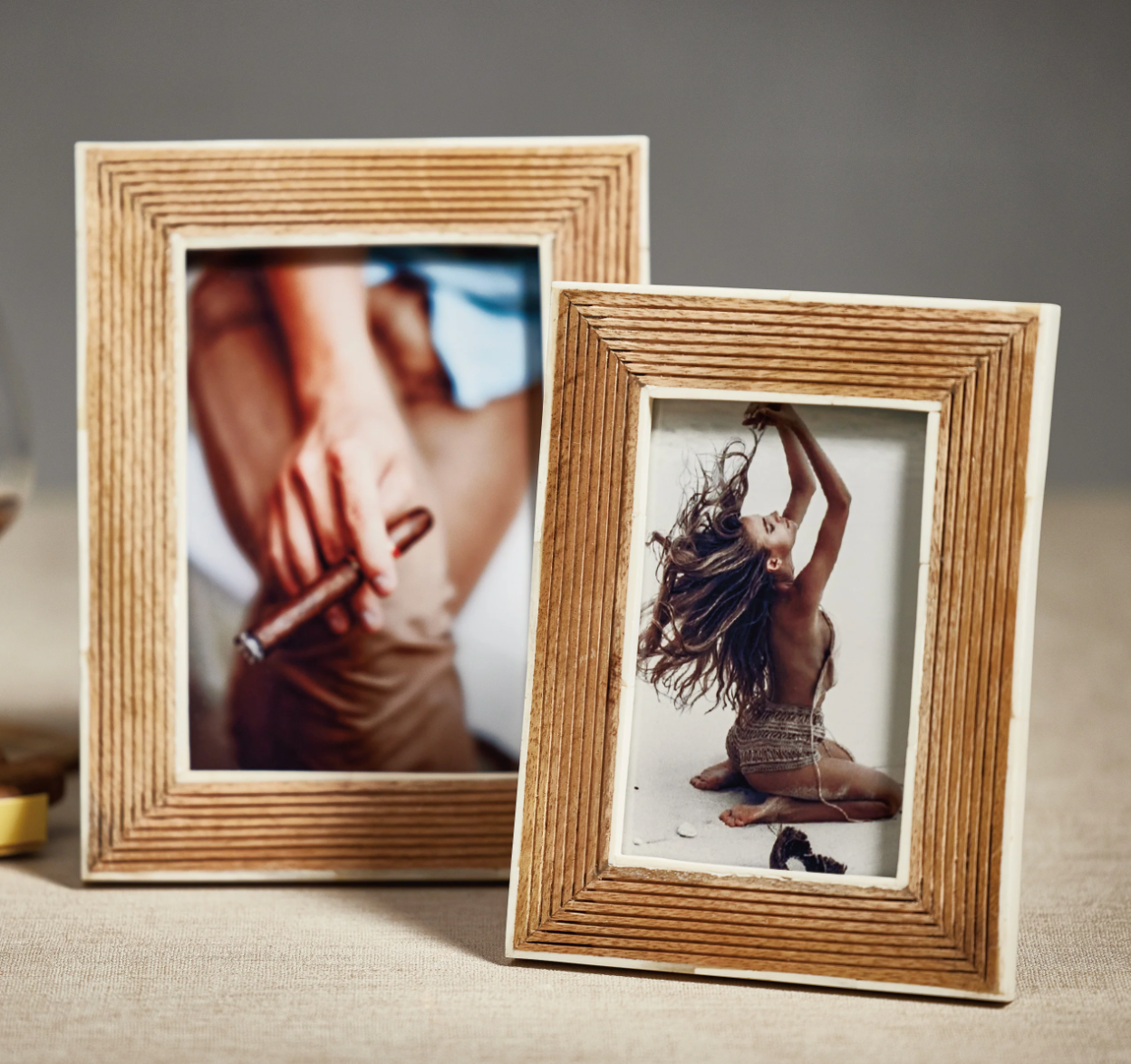 Ribbed Mango Wood Frame