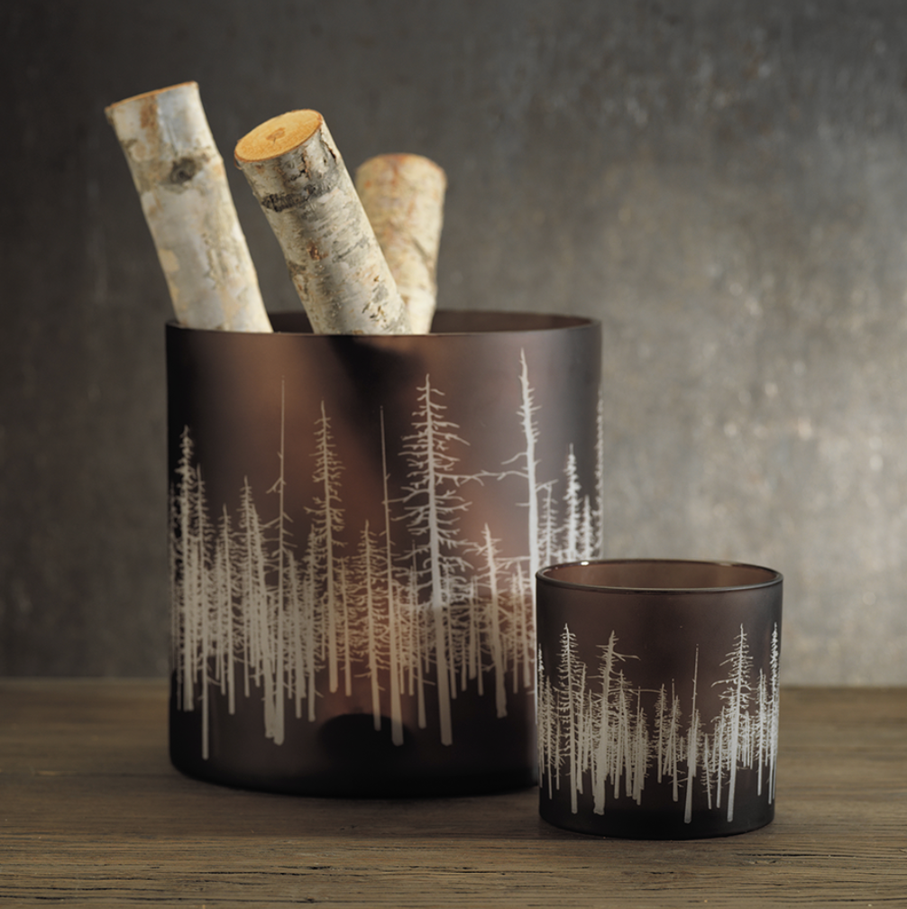 Birch Etched LED Hurricane