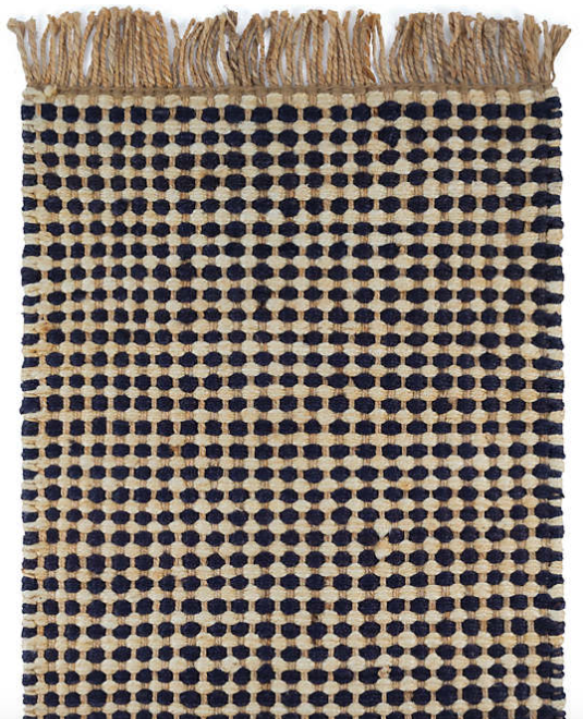 Kuba Black Woven Jute Rug