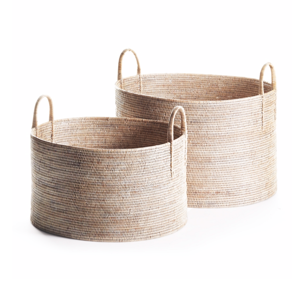 Burma Rattan Hamper W/Handles
