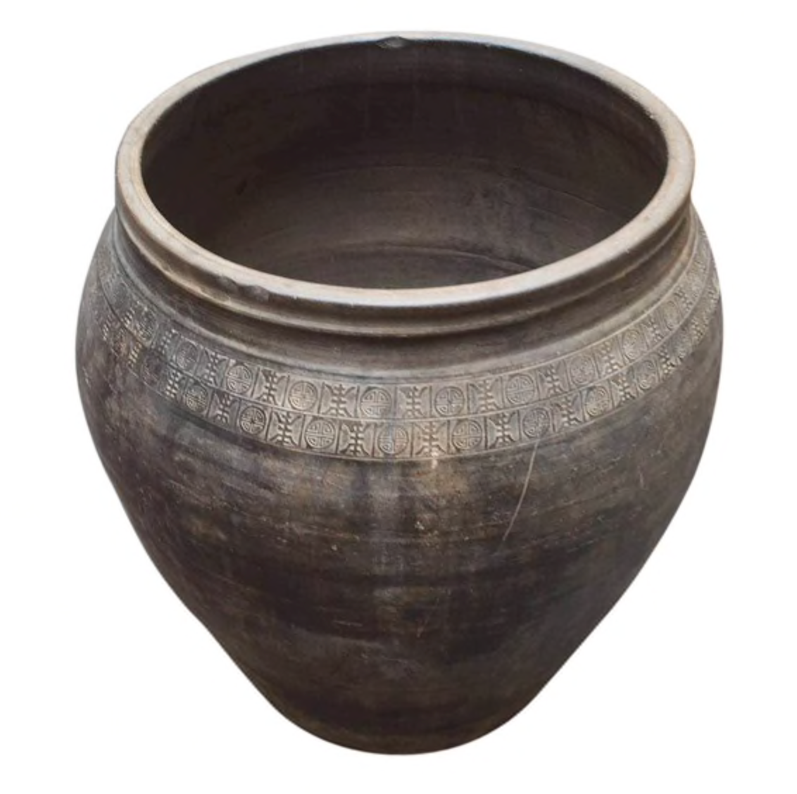 Vintage Gray Pottery Pot