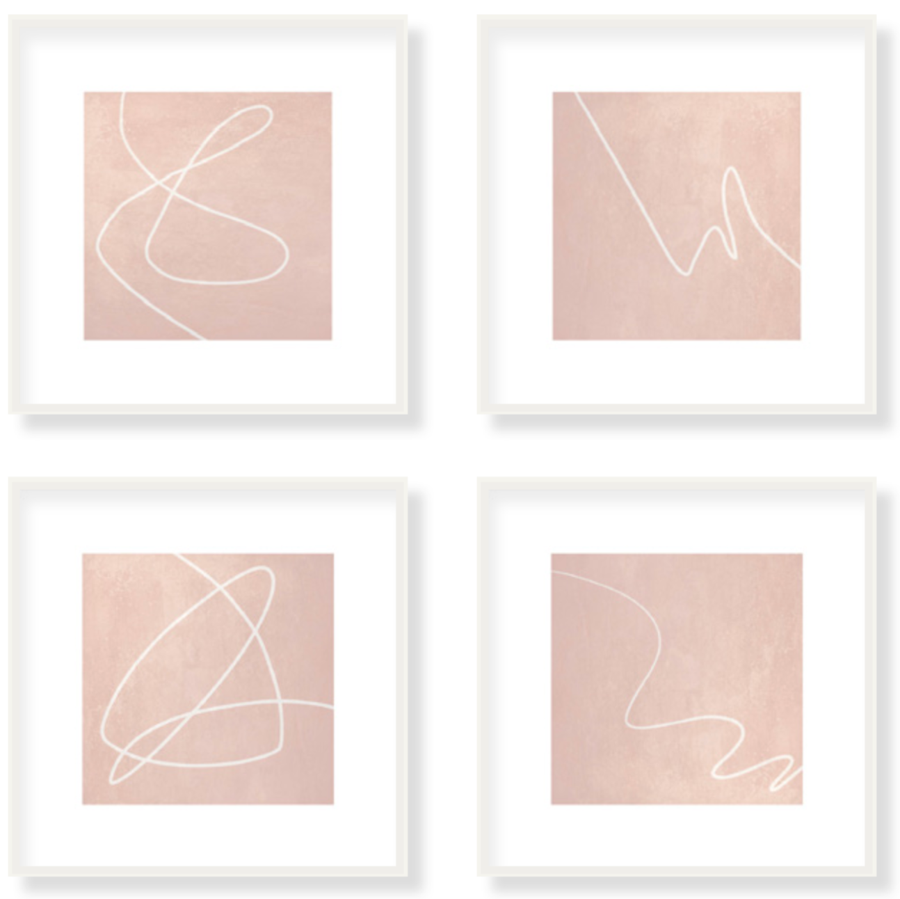 Pink/White Framed Acrylic Art