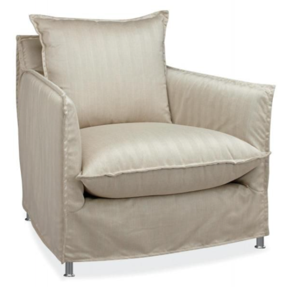 US102-01 Agave Slipcovered Indoor/Outdoor Chair - Cabana Cloud