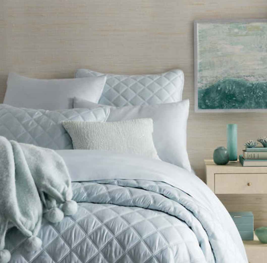 Quilted Silken Solid Slipper Coverlet