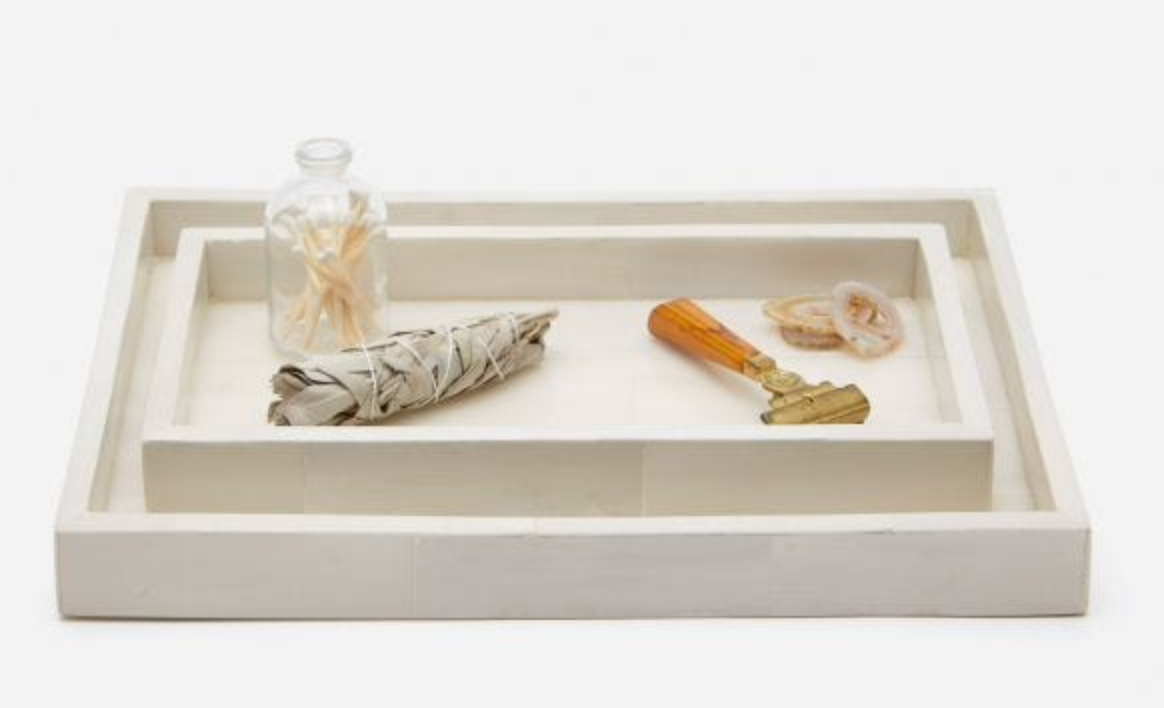 Arles White Faux Horn Bathroom Accessories