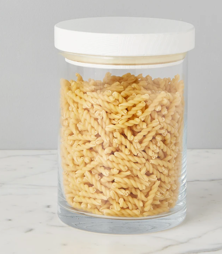 Natural Modern Wood Top Canister