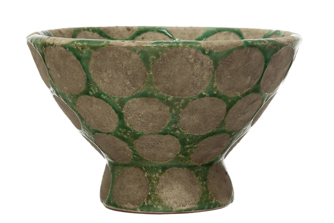 Terra-cotta Vase with Wax Relief Dots