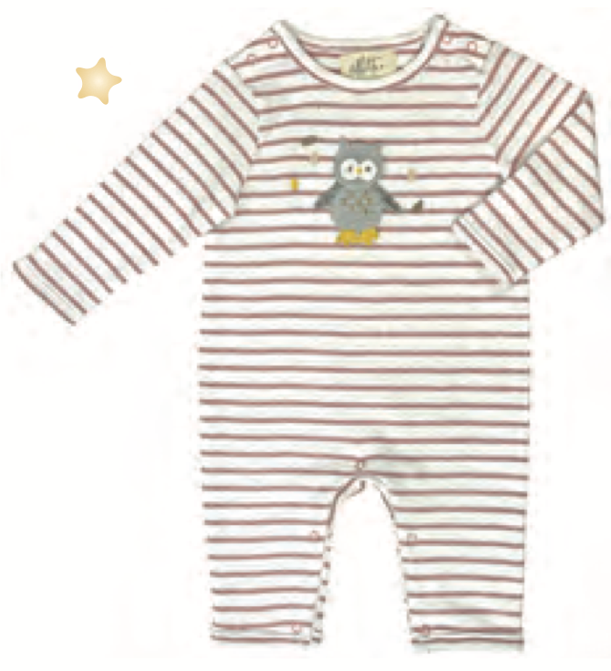 Crochet Owl Stripe Babygro