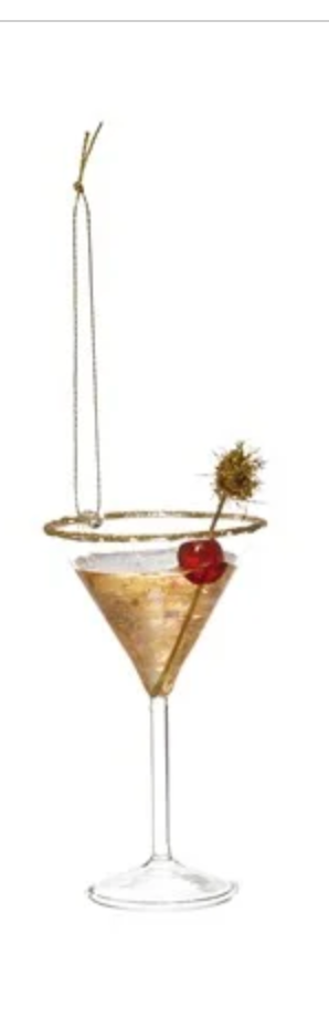 Glass Cocktail Ornament