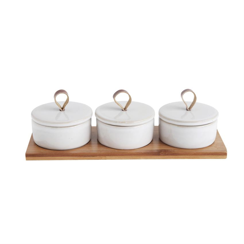 Stoneware Covered Pinch Pots