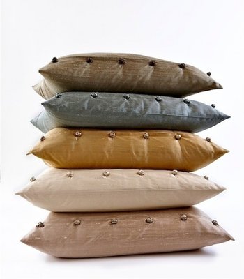 Charmeuse Pillow with French Knots