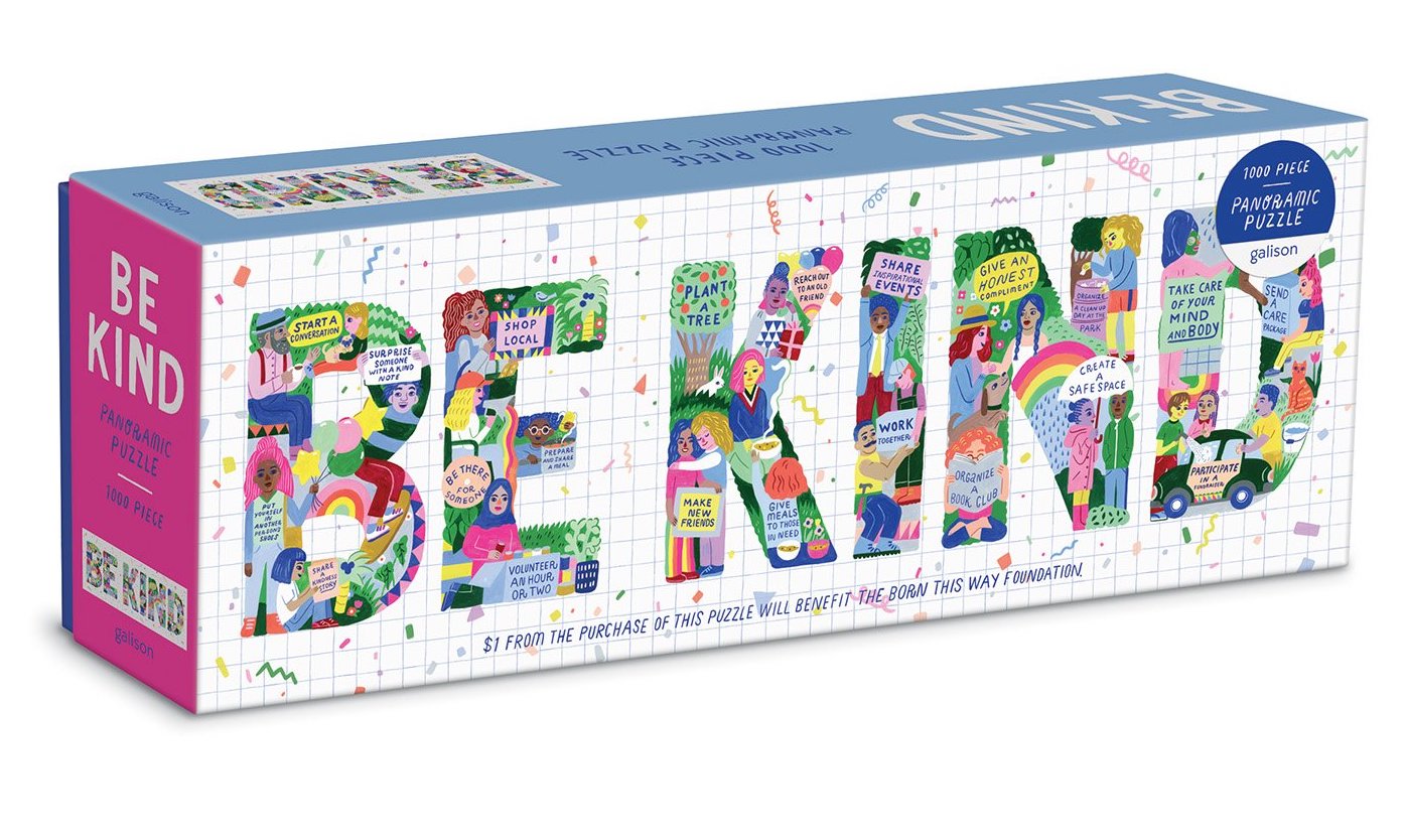 Be Kind 1000 Piece Panoramic Puzzle