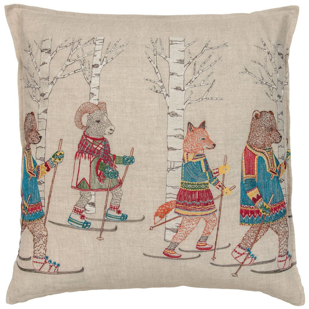 Cross Country Skiers Pillow