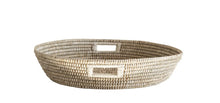Load image into Gallery viewer, Round Hand-Woven Grass Basket w/ Handles
