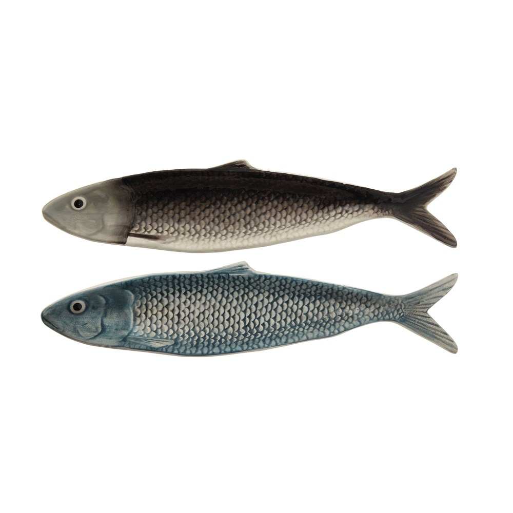Hand-Painted Ceramic Sardine Plate