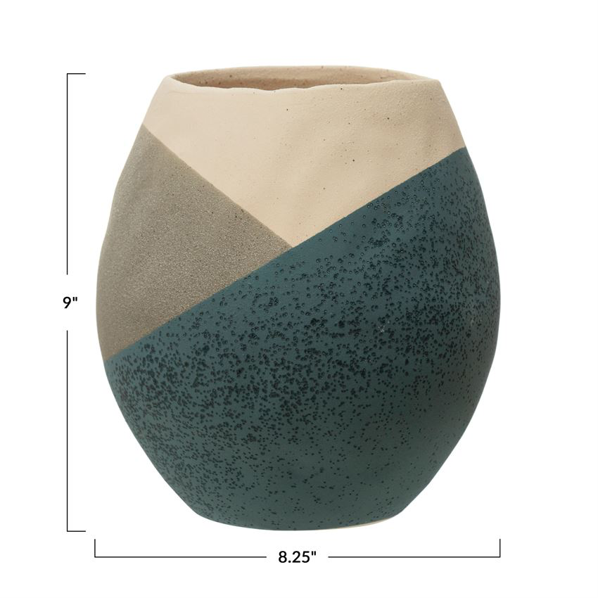 Hand-painted Stoneware Planter