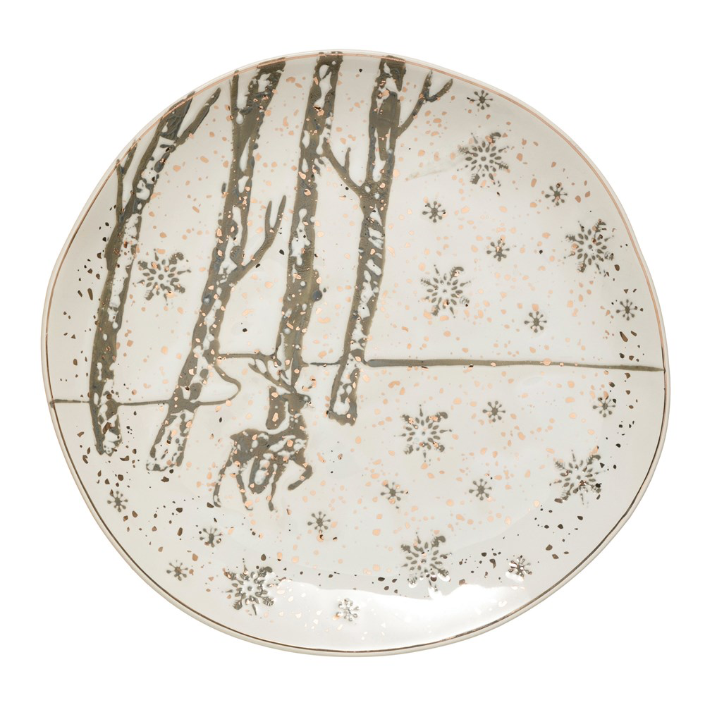 Hand Stamped Stoneware Dishes