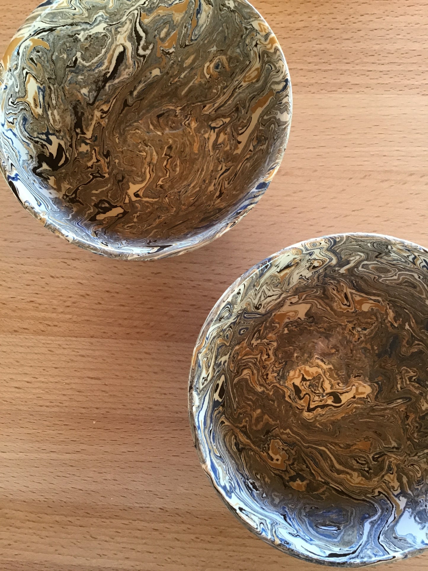 French Marble Ware Pottery Greys