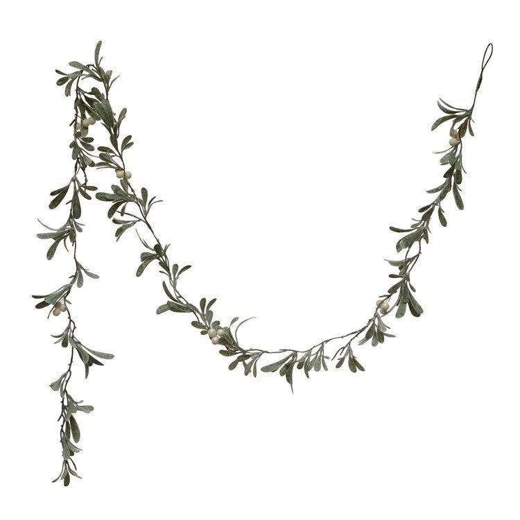 Faux Mistletoe Garland