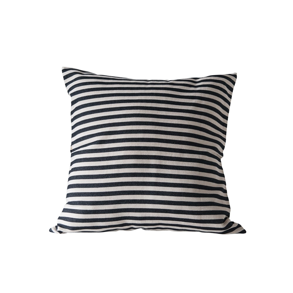 26" Square Cotton Woven Striped Pillow