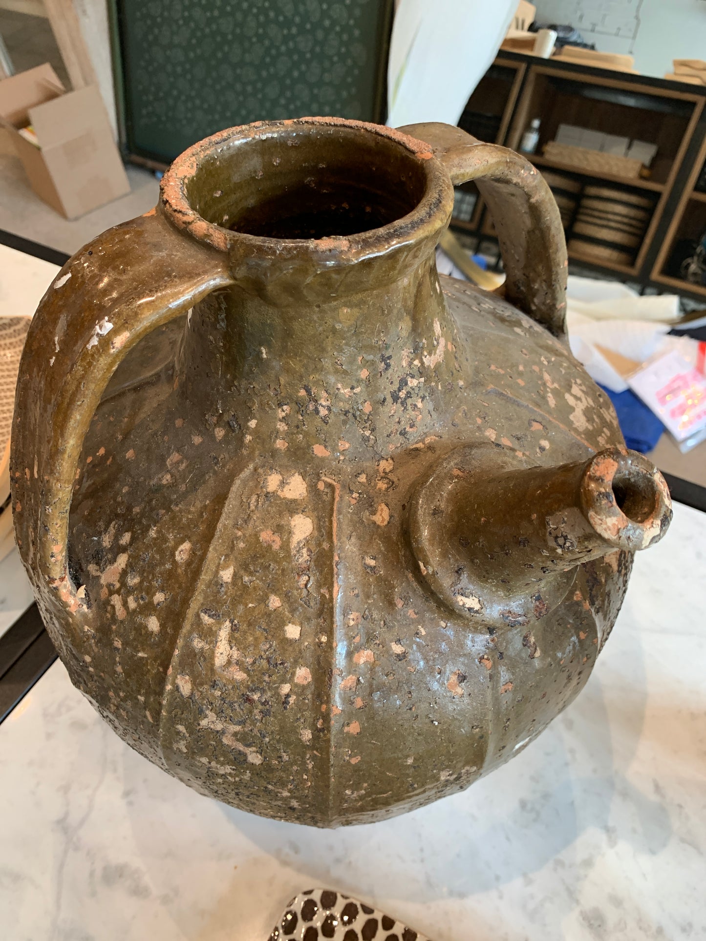 French Walnut Oil Jar