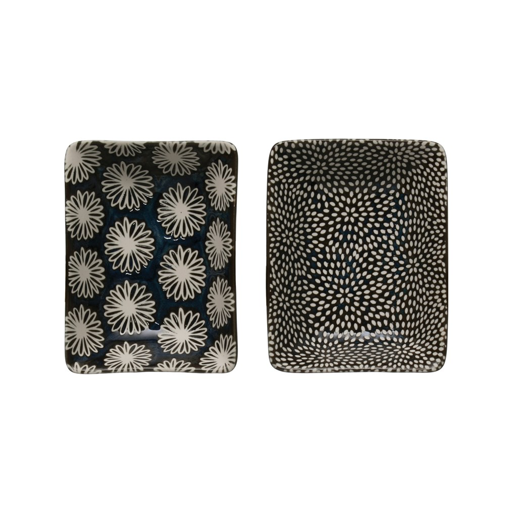 Midnight Blue Stoneware Rectangle Dishes
