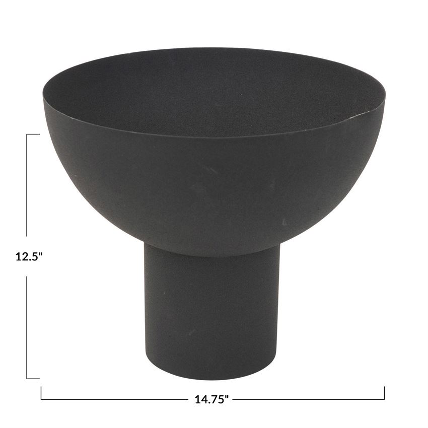 Decorative Metal Footed Bowl
