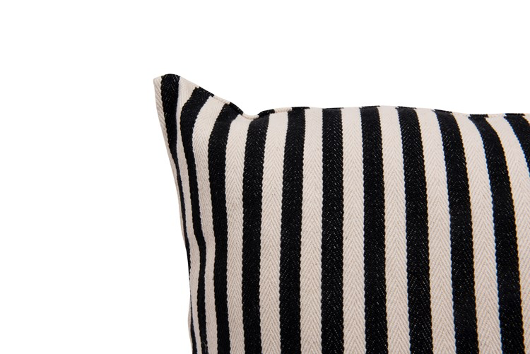 26" Square Cotton Woven Striped Pillow