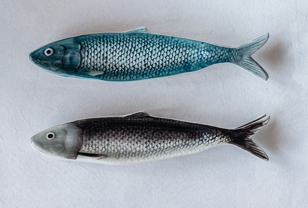 Hand-Painted Ceramic Sardine Plate