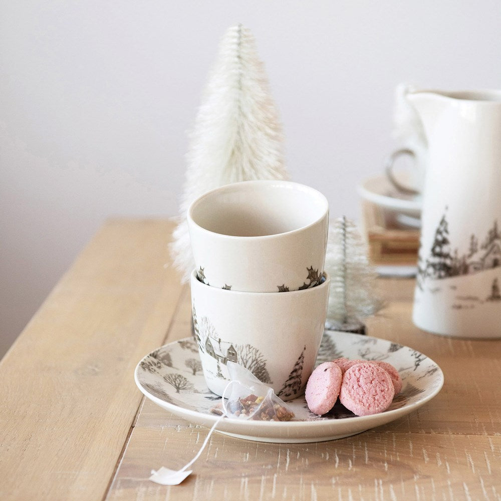 Stoneware Winter Scene