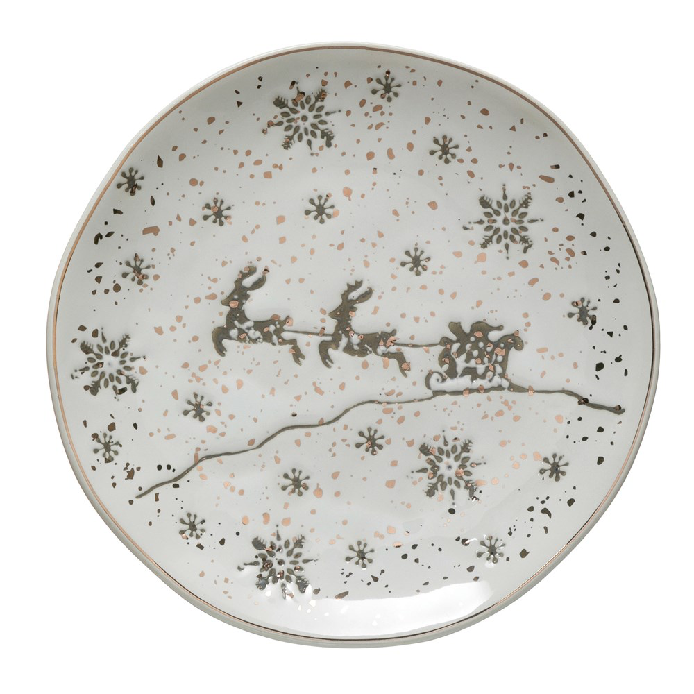 Hand Stamped Stoneware Dishes