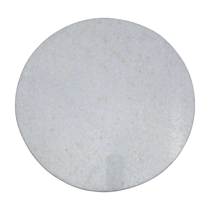 Metal & White Marble Side Table