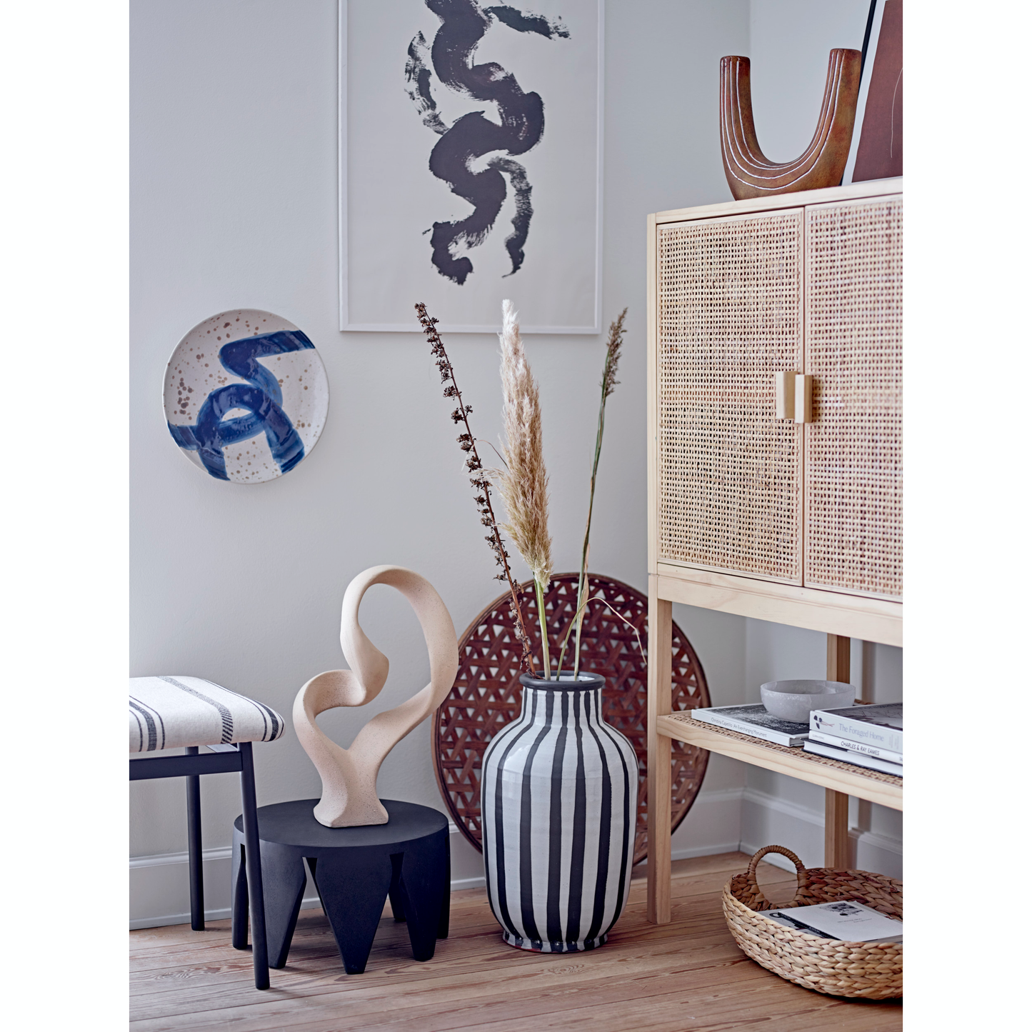 Hand-Painted Terracotta Vase