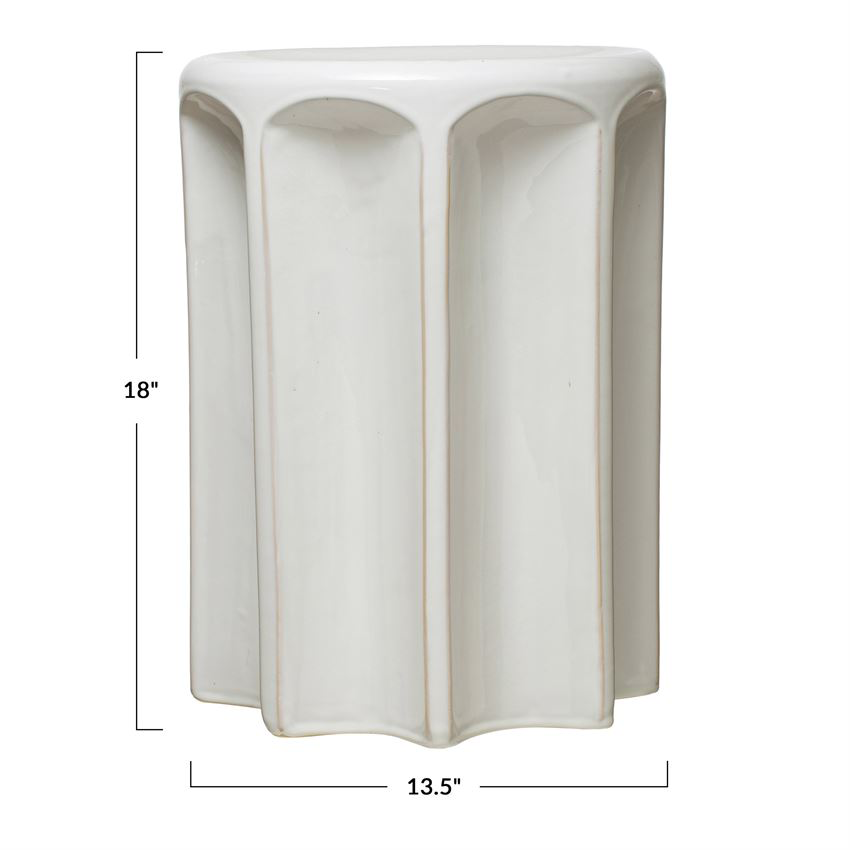 Sculpted Stoneware Stool