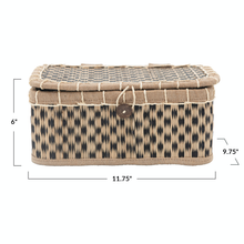 Load image into Gallery viewer, Hand-Woven Seagrass Box with Lid
