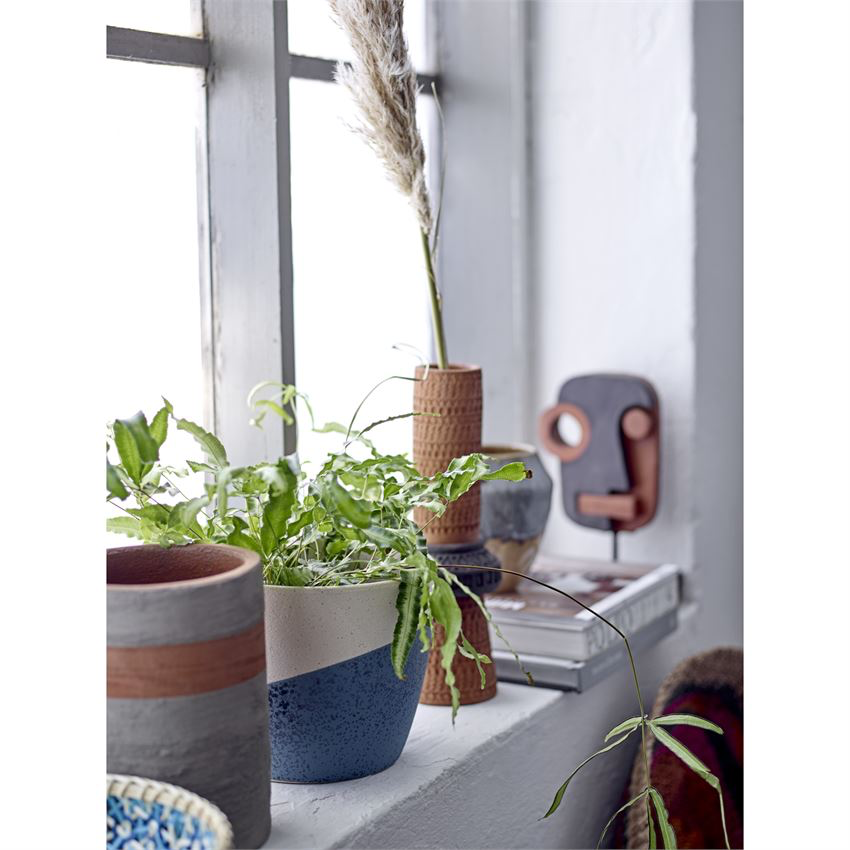 Hand-painted Stoneware Planter