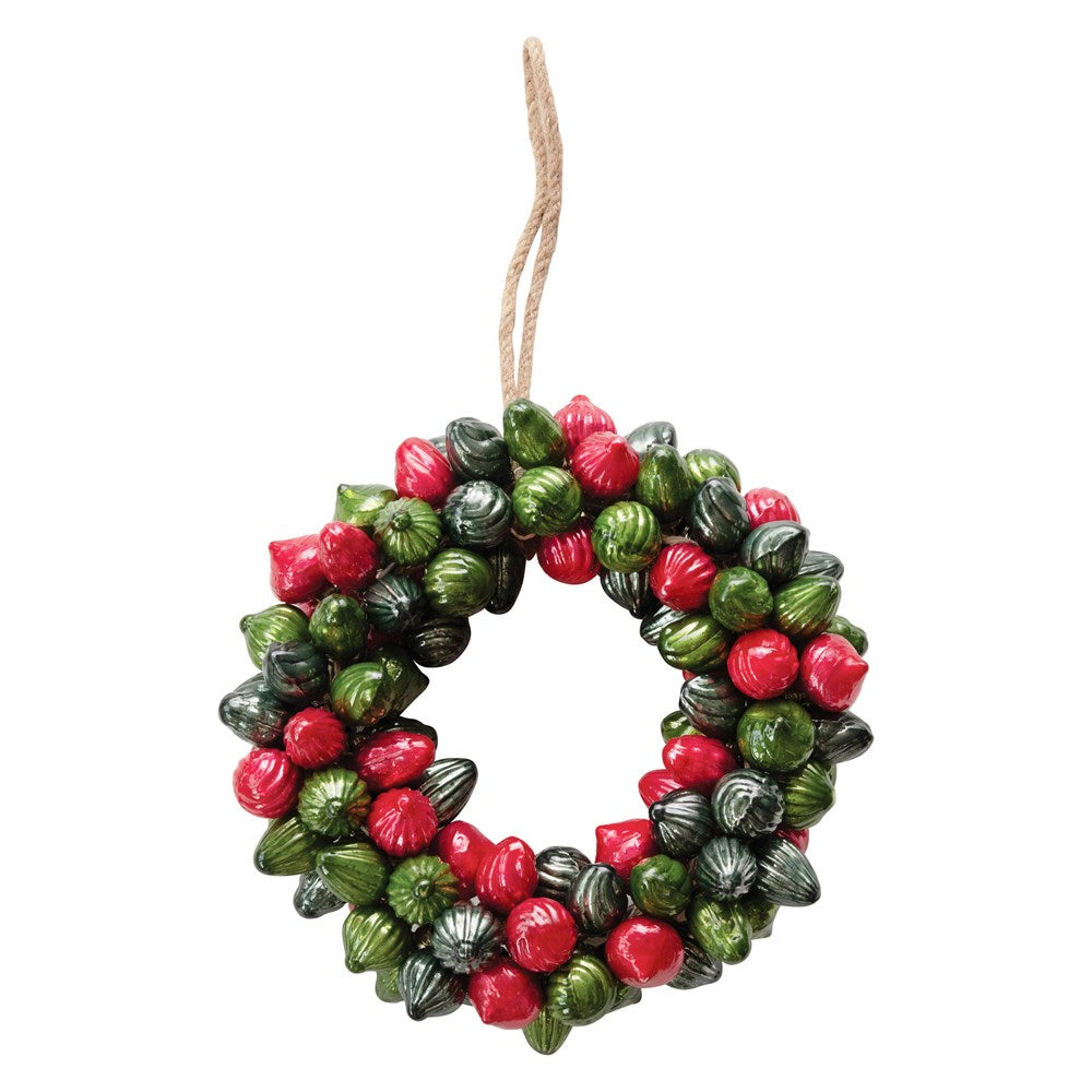 Mercury Glass Ornament Wreath