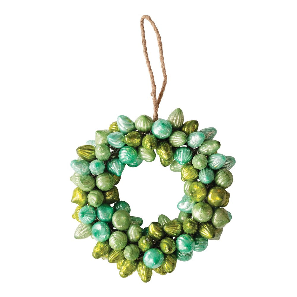 Mercury Glass Ornament Wreath