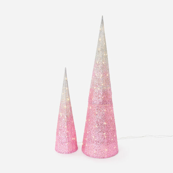 Pink Cone Display Tree