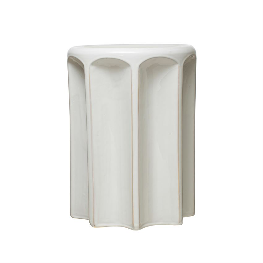 Sculpted Stoneware Stool