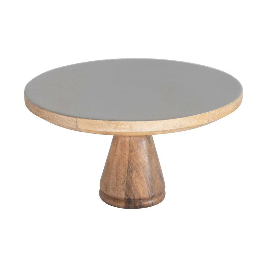 Enameled Mango Wood Pedestal
