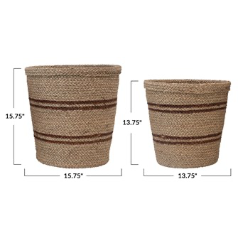 Hand-Woven Seagrass Baskets